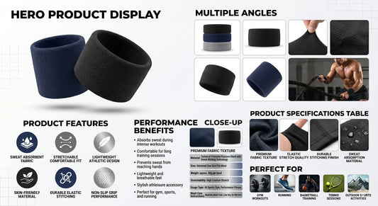 Breathable Sports Wristbands for Gym & Training Altivoindia