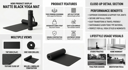 Anti-Slip Yoga Mat for Home Workouts & Fitness by Altivoindia